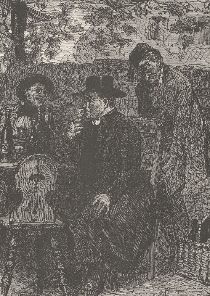 GERMANY. Wine tasting 1903 old antique vintage print picture